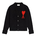 AMI Paris Cardigan Ami de Coeur Noir