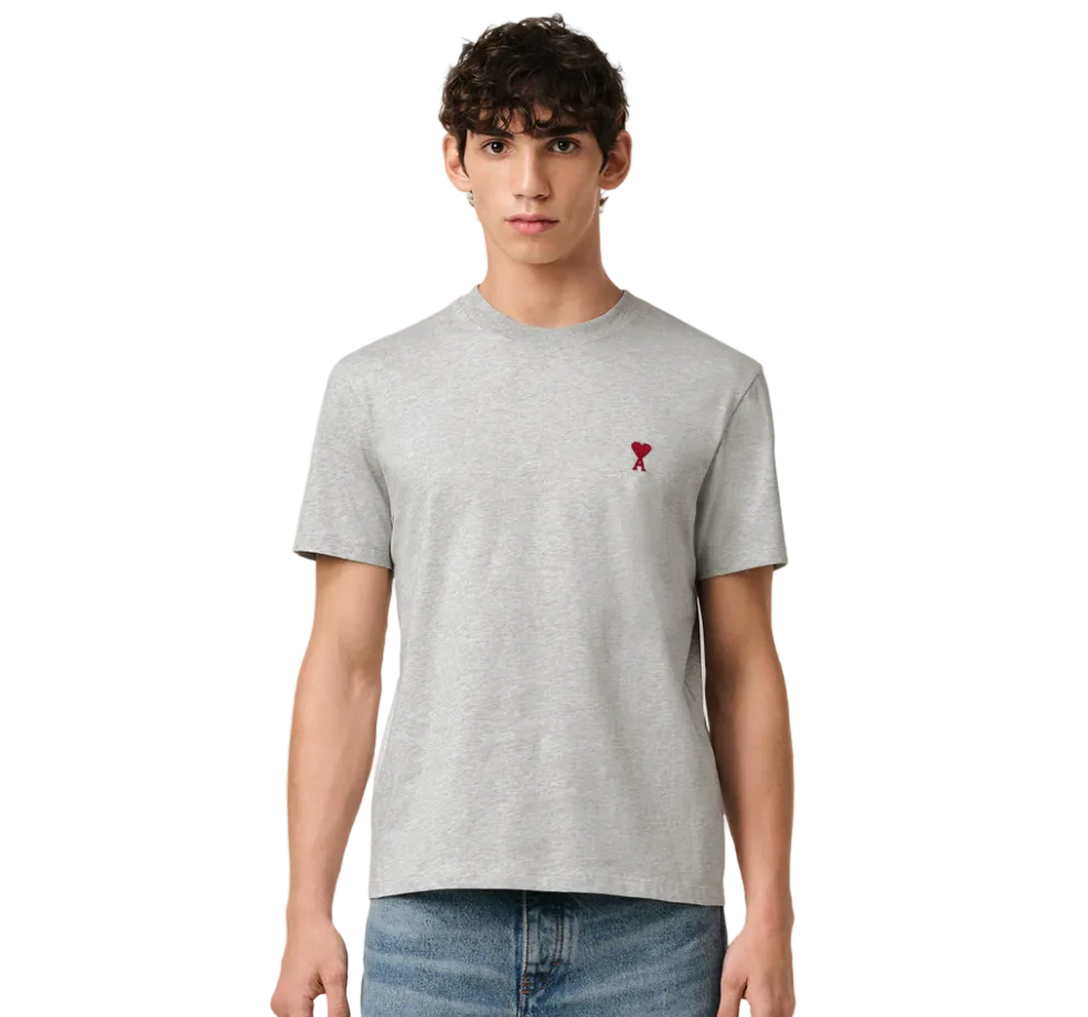AMI Paris Tee Ami de Coeur Gris