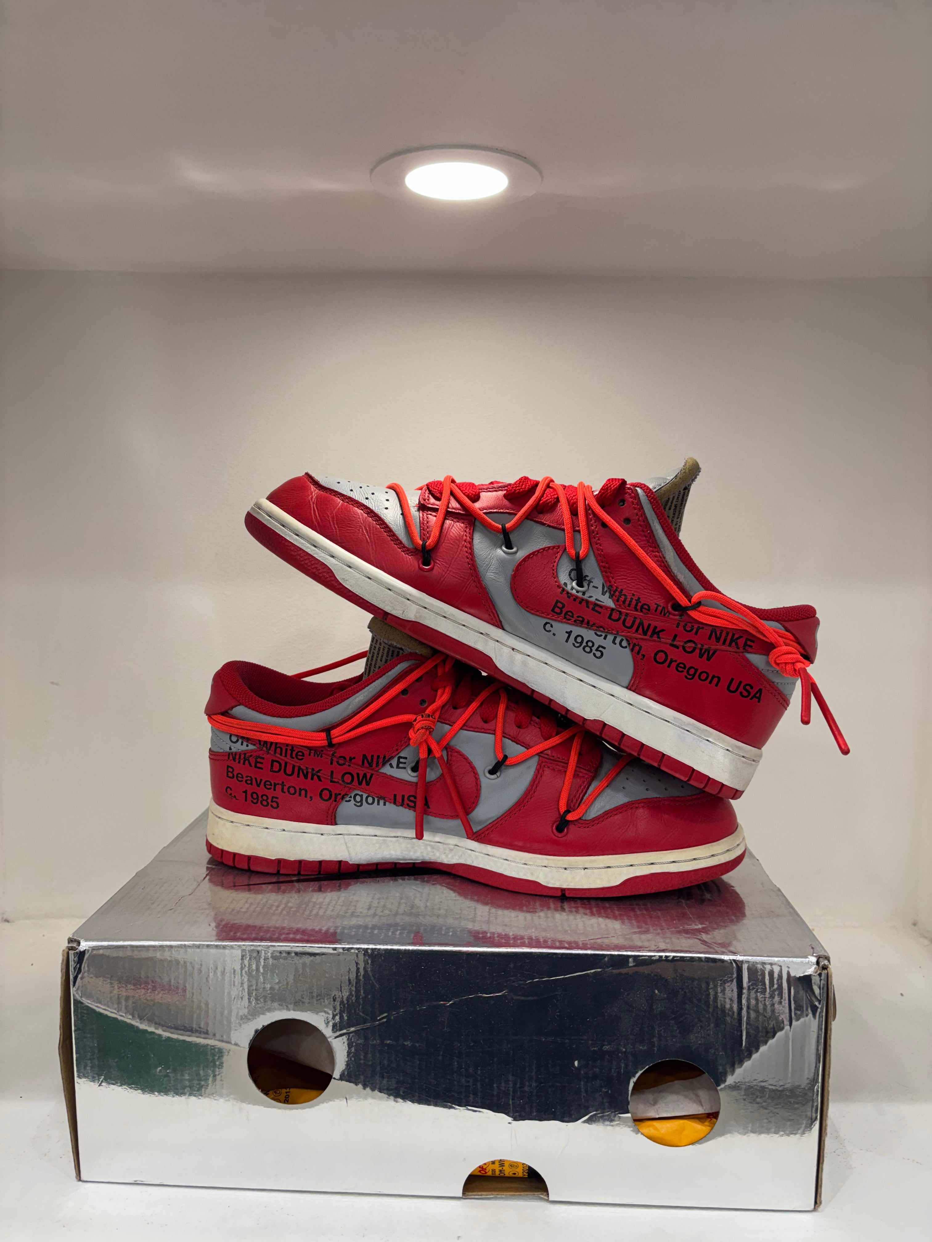 Nike Dunk Low Off White University Red (42,5 EU)