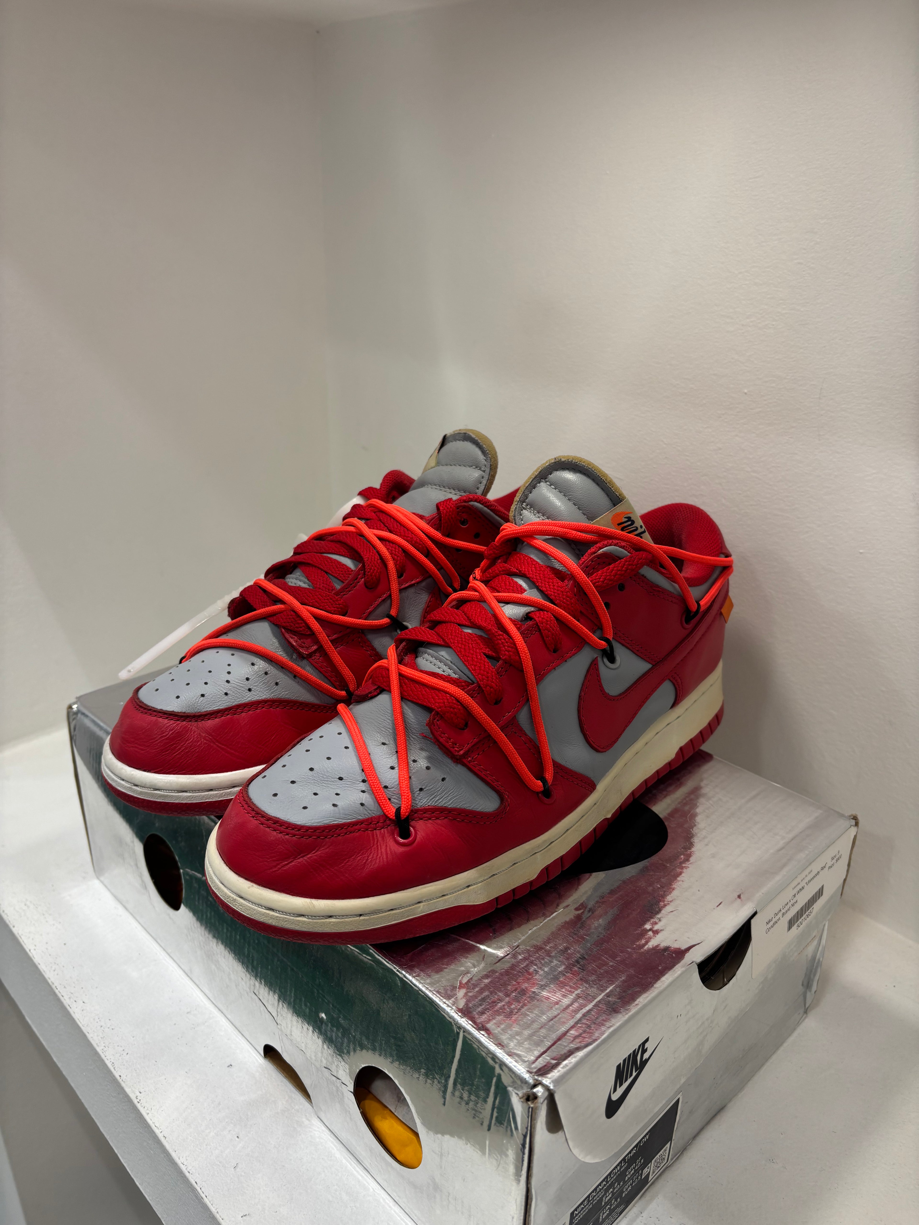 Nike Dunk Low Off White University Red (42,5 EU)