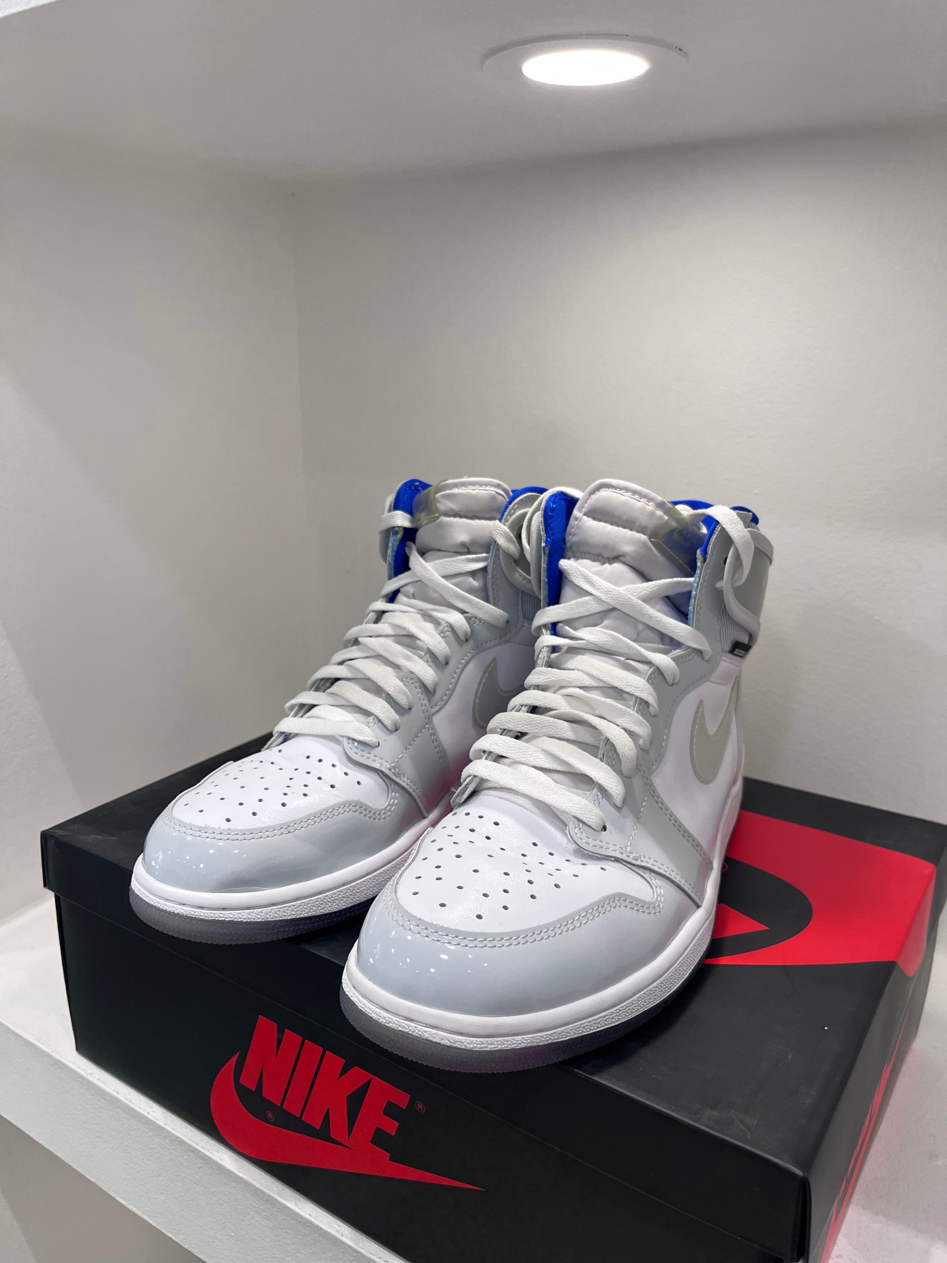 Air Jordan 1 Retro High Zoom White Racer Blue (45 EU)