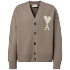 AMI Paris Cardigan Ami de Coeur Beige