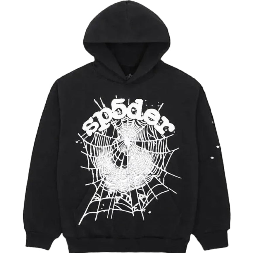 Sp5der OG Web Hoodie Black