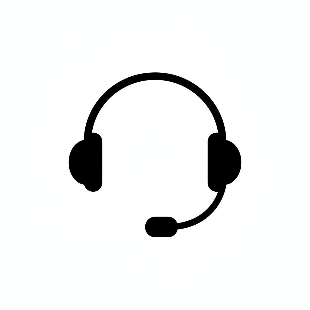 icone service client noir